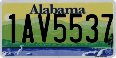 AL license plate 1AV5537