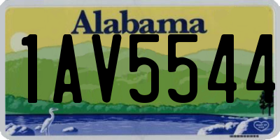AL license plate 1AV5544
