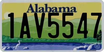 AL license plate 1AV5547