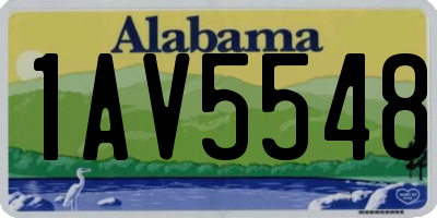 AL license plate 1AV5548