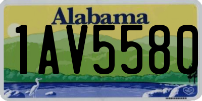 AL license plate 1AV5580
