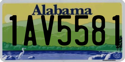 AL license plate 1AV5581