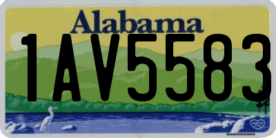 AL license plate 1AV5583