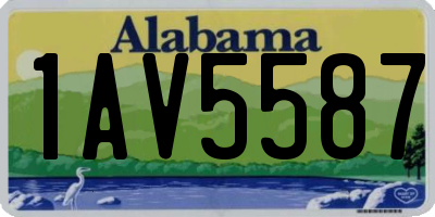 AL license plate 1AV5587