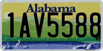 AL license plate 1AV5588