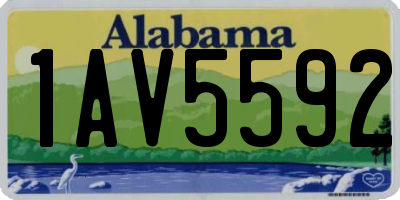 AL license plate 1AV5592