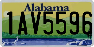 AL license plate 1AV5596