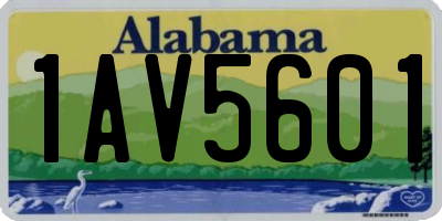 AL license plate 1AV5601