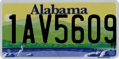 AL license plate 1AV5609