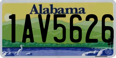 AL license plate 1AV5626