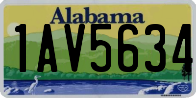 AL license plate 1AV5634