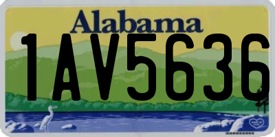 AL license plate 1AV5636