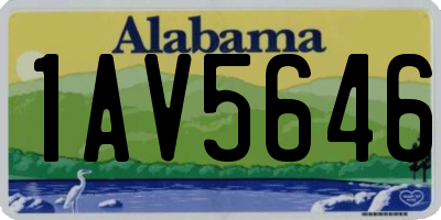 AL license plate 1AV5646