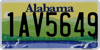 AL license plate 1AV5649