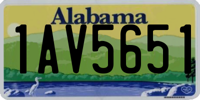 AL license plate 1AV5651