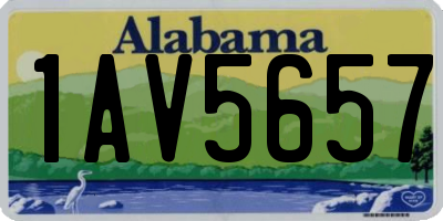 AL license plate 1AV5657