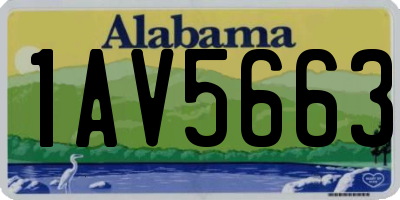 AL license plate 1AV5663