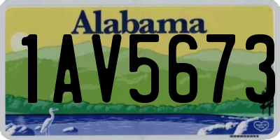 AL license plate 1AV5673