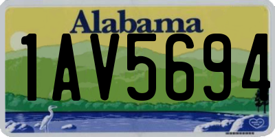 AL license plate 1AV5694
