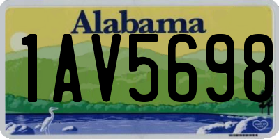 AL license plate 1AV5698