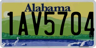 AL license plate 1AV5704