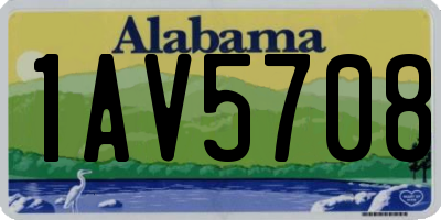 AL license plate 1AV5708