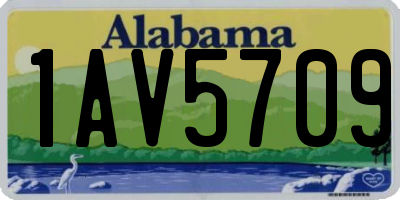 AL license plate 1AV5709