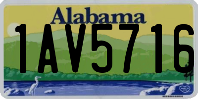 AL license plate 1AV5716