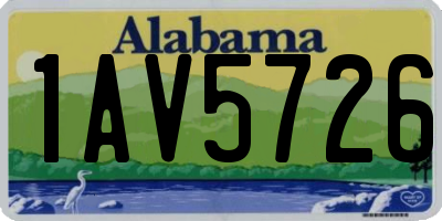 AL license plate 1AV5726