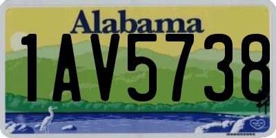 AL license plate 1AV5738