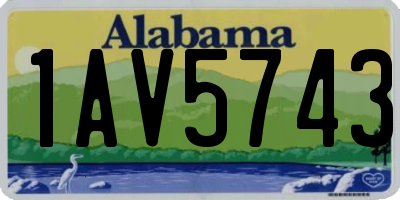 AL license plate 1AV5743