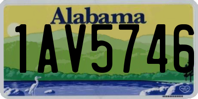 AL license plate 1AV5746