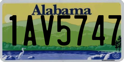 AL license plate 1AV5747