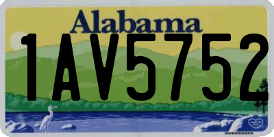AL license plate 1AV5752