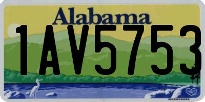 AL license plate 1AV5753