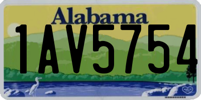 AL license plate 1AV5754