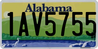 AL license plate 1AV5755