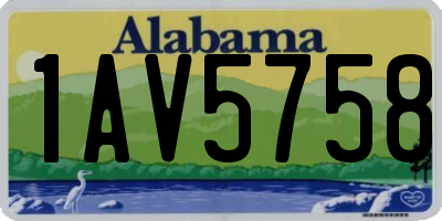 AL license plate 1AV5758