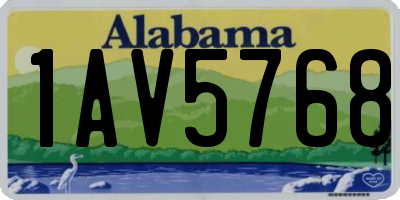 AL license plate 1AV5768