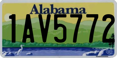 AL license plate 1AV5772