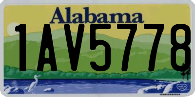 AL license plate 1AV5778