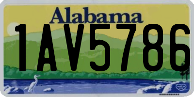 AL license plate 1AV5786