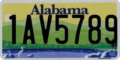 AL license plate 1AV5789