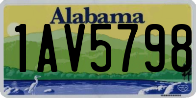 AL license plate 1AV5798