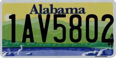 AL license plate 1AV5802