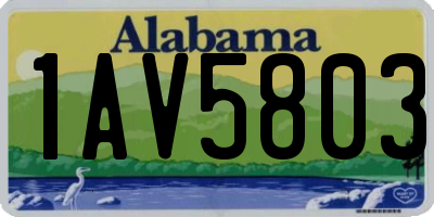 AL license plate 1AV5803