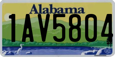 AL license plate 1AV5804