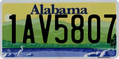 AL license plate 1AV5807