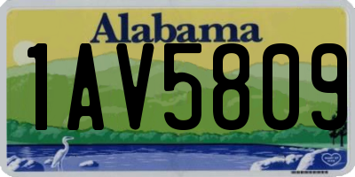 AL license plate 1AV5809