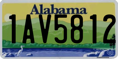 AL license plate 1AV5812